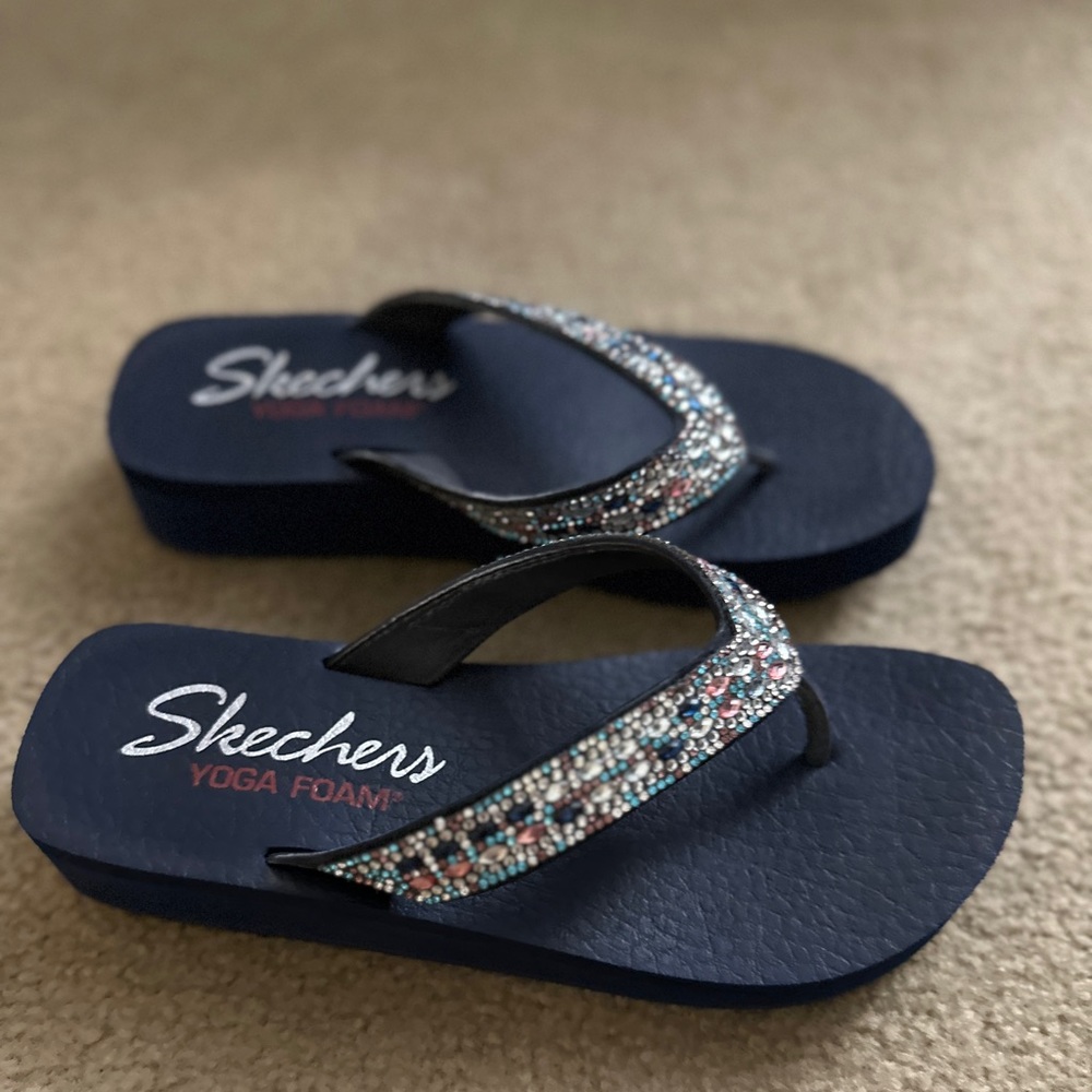Skechers Bejeweled Flip Flops